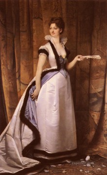  Jules Oil Painting - Portrait Of A Women Jules Joseph Lefebvre